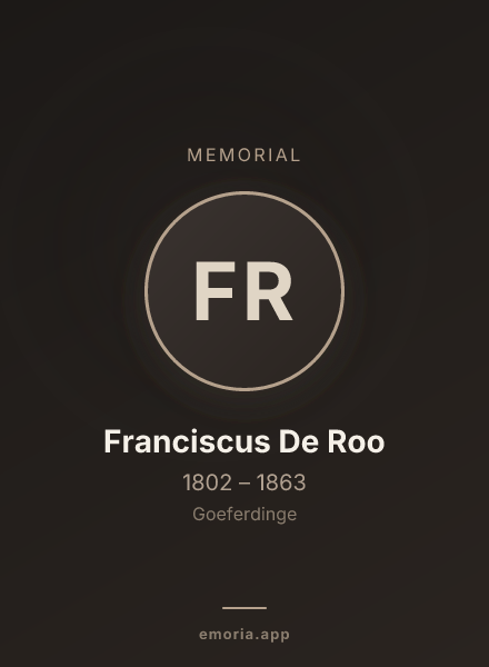 Memorial portrait of Franciscus De Roo
