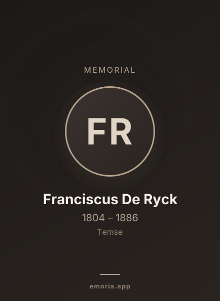 Memorial portrait of Franciscus De Ryck