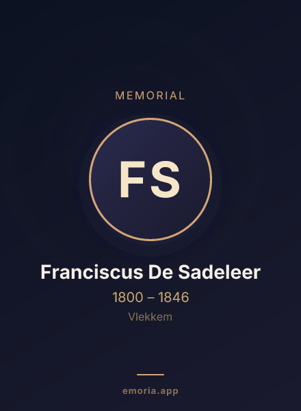 Memorial portrait of Franciscus De Sadeleer