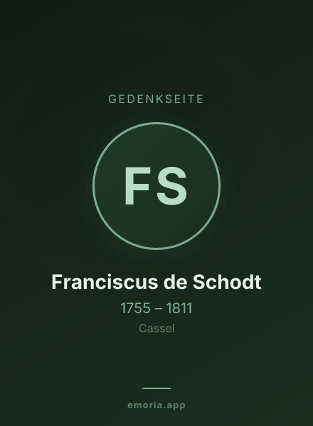 Gedenkportrait von Franciscus de Schodt