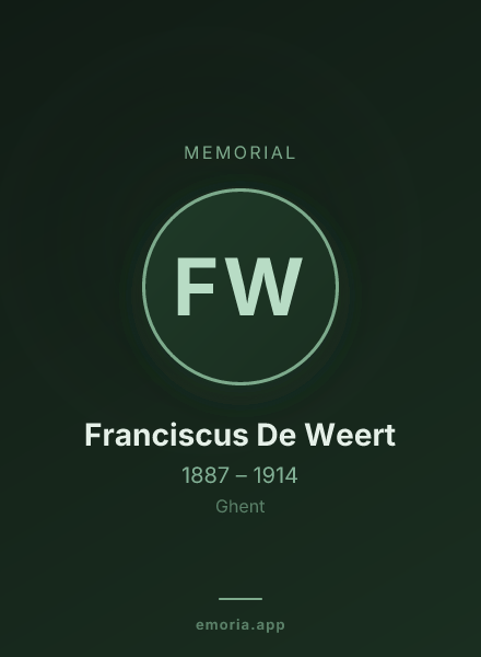 Memorial portrait of Franciscus De Weert