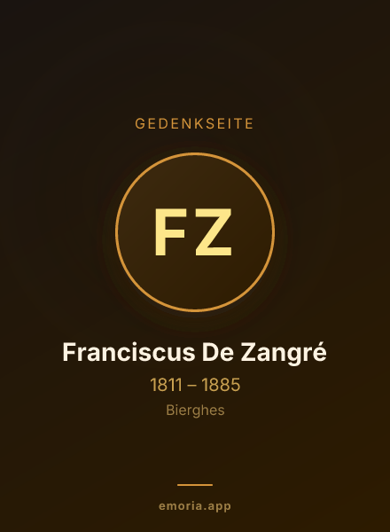 Gedenkportrait von Franciscus De Zangré