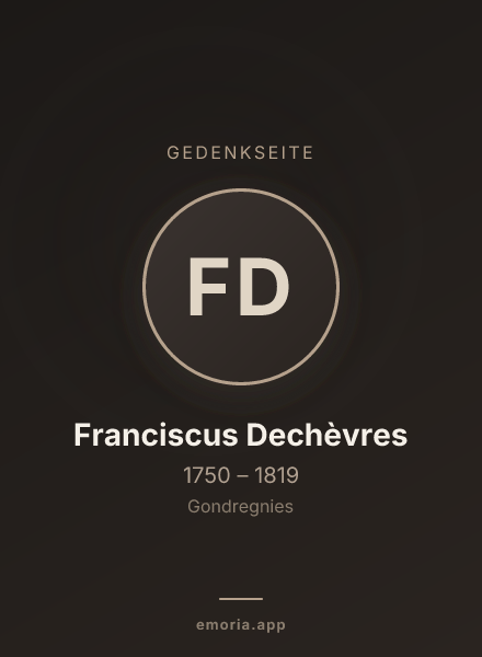 Gedenkportrait von Franciscus Dechèvres