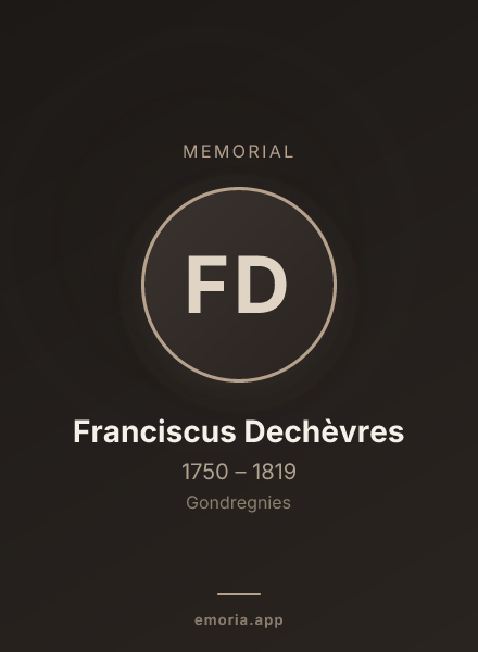 Memorial portrait of Franciscus Dechèvres