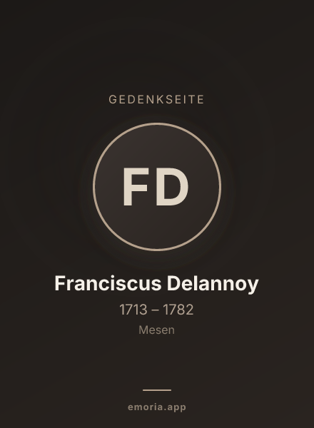 Gedenkportrait von Franciscus Delannoy