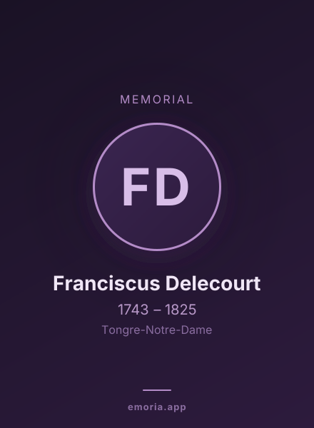 Memorial portrait of Franciscus Delecourt