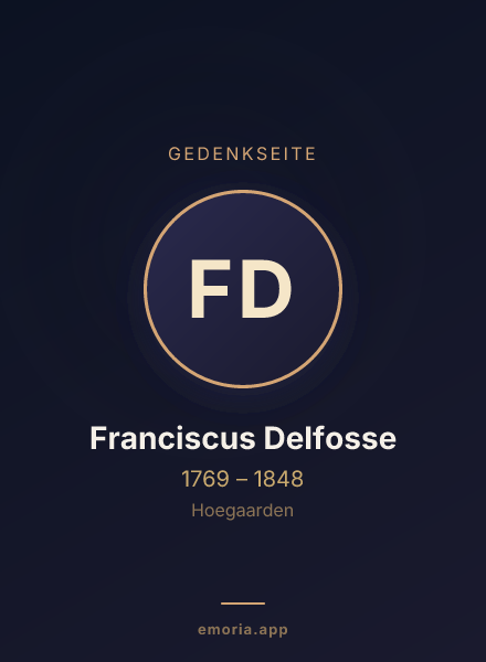 Gedenkportrait von Franciscus Delfosse