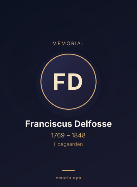 Memorial portrait of Franciscus Delfosse