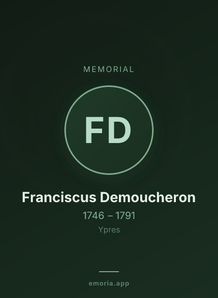 Memorial portrait of Franciscus Demoucheron