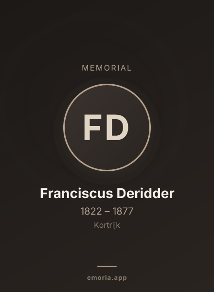 Memorial portrait of Franciscus Deridder