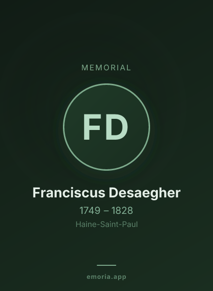 Memorial portrait of Franciscus Desaegher