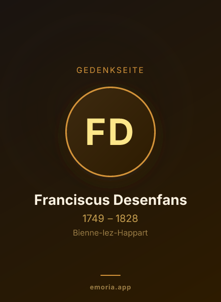 Gedenkportrait von Franciscus Desenfans