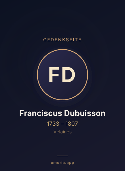 Gedenkportrait von Franciscus Dubuisson
