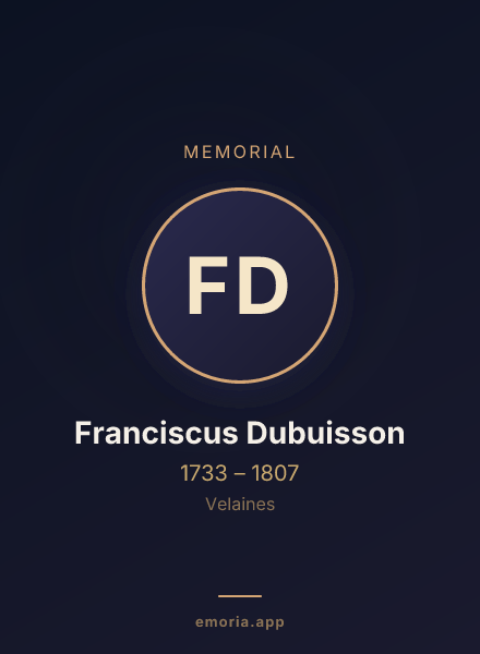 Memorial portrait of Franciscus Dubuisson