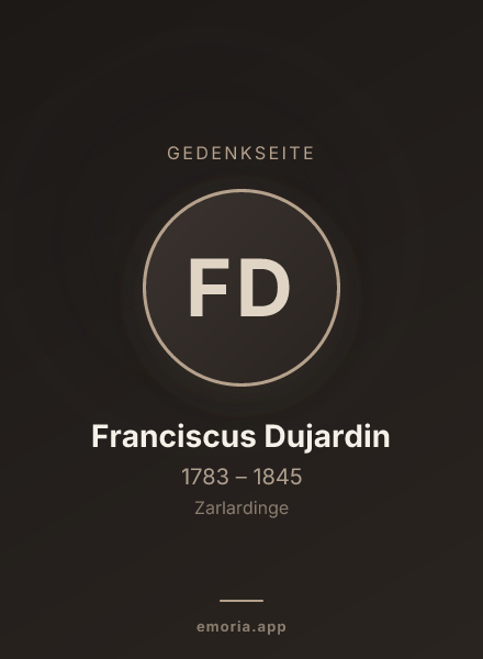Gedenkportrait von Franciscus Dujardin