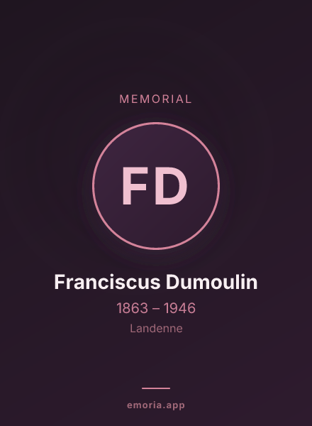 Memorial portrait of Franciscus Dumoulin