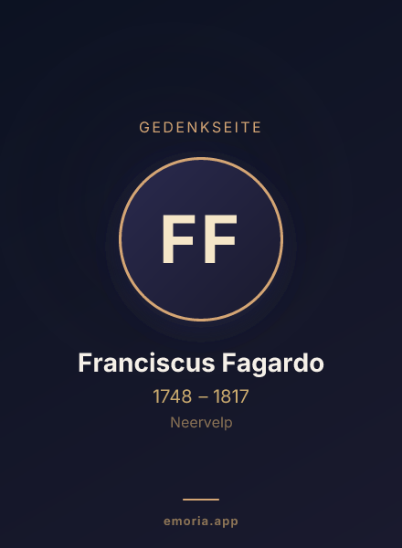 Gedenkportrait von Franciscus Fagardo