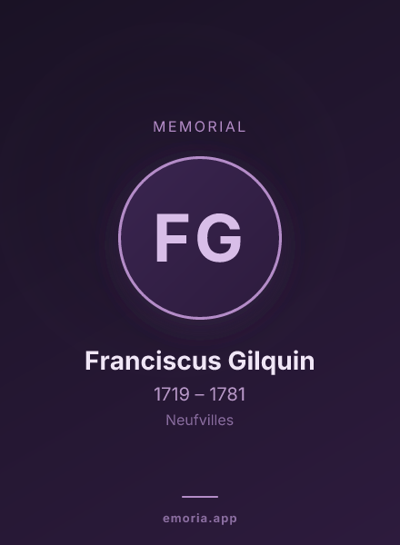 Memorial portrait of Franciscus Gilquin