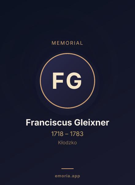 Memorial portrait of Franciscus Gleixner