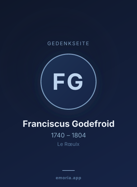 Gedenkportrait von Franciscus Godefroid