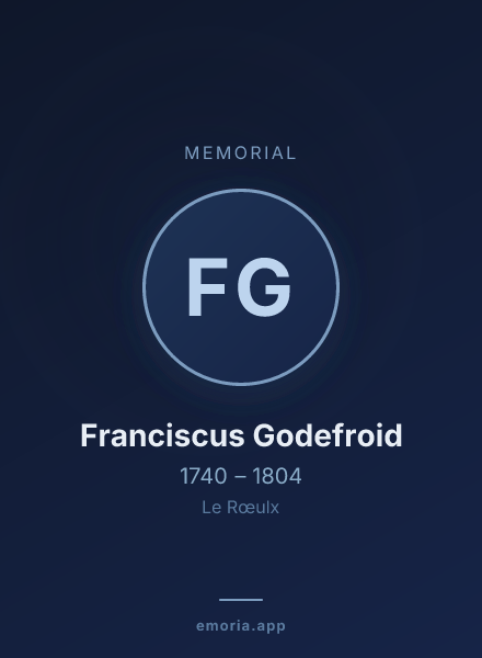 Memorial portrait of Franciscus Godefroid