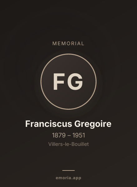 Memorial portrait of Franciscus Gregoire