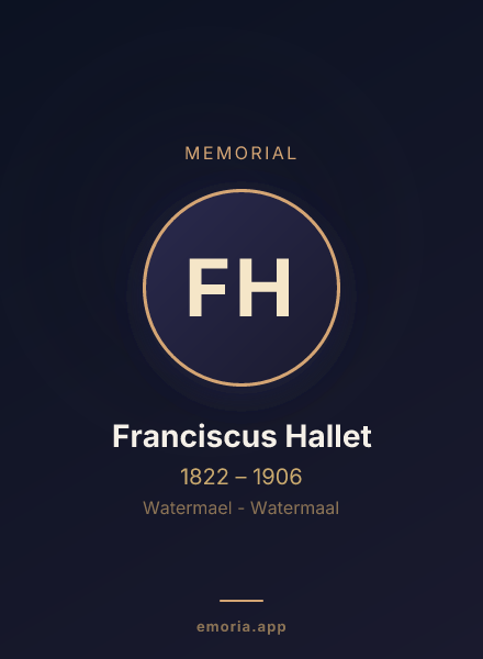 Memorial portrait of Franciscus Hallet