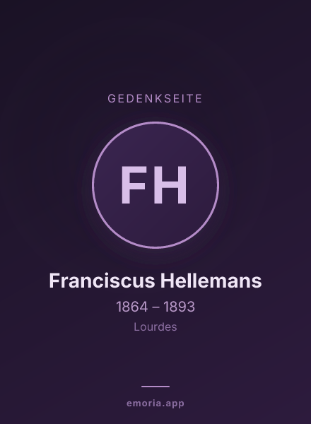 Gedenkportrait von Franciscus Hellemans