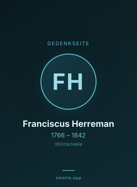 Gedenkportrait von Franciscus Herreman