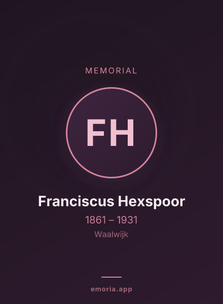 Memorial portrait of Franciscus Hexspoor