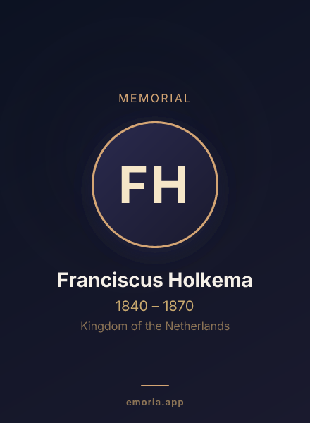 Memorial portrait of Franciscus Holkema