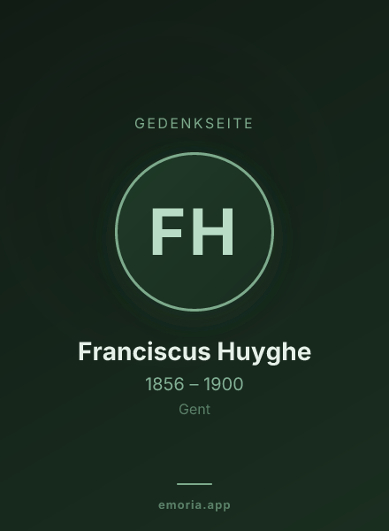 Gedenkportrait von Franciscus Huyghe