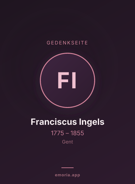 Gedenkportrait von Franciscus Ingels