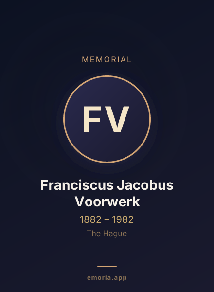 Memorial portrait of Franciscus Jacobus Voorwerk