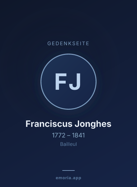 Gedenkportrait von Franciscus Jonghes