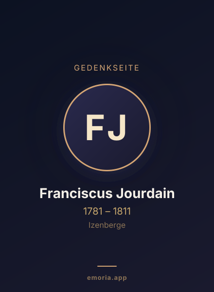 Gedenkportrait von Franciscus Jourdain