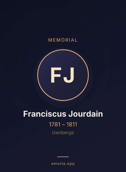 Memorial portrait of Franciscus Jourdain