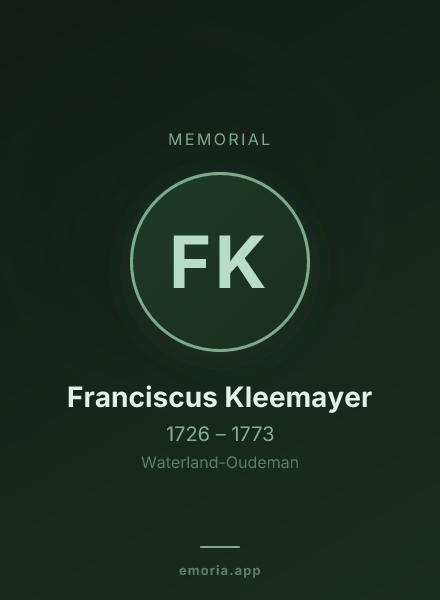 Memorial portrait of Franciscus Kleemayer