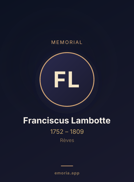 Memorial portrait of Franciscus Lambotte
