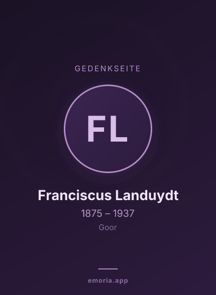 Gedenkportrait von Franciscus Landuydt