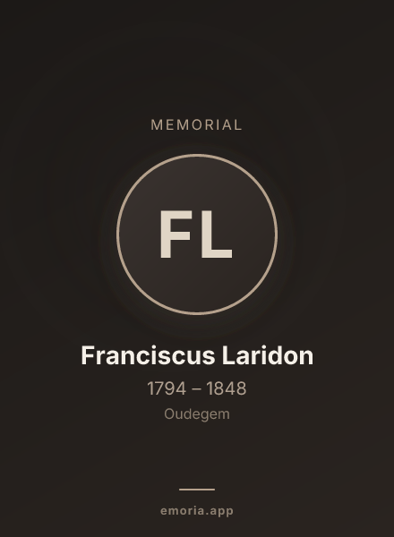 Memorial portrait of Franciscus Laridon
