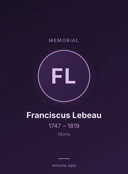 Memorial portrait of Franciscus Lebeau
