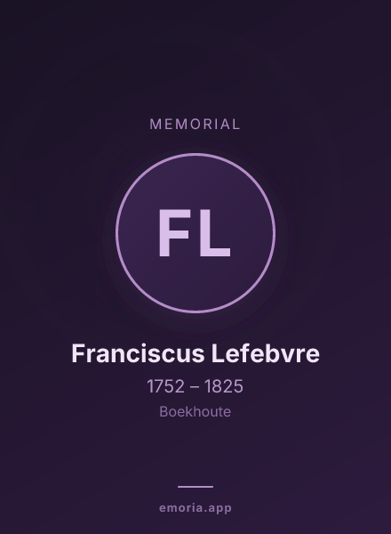 Memorial portrait of Franciscus Lefebvre