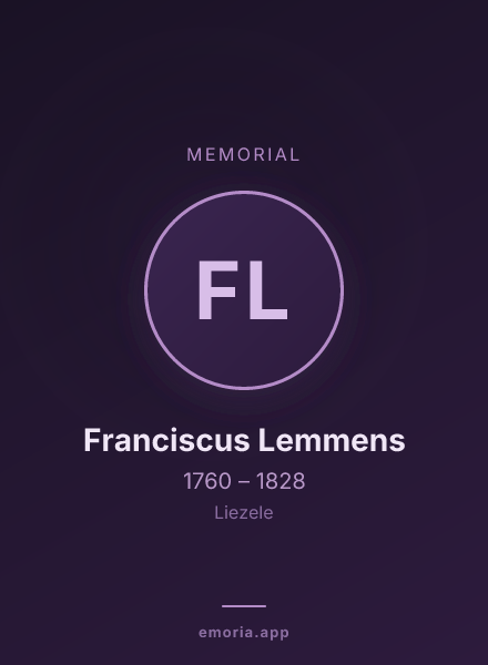 Memorial portrait of Franciscus Lemmens