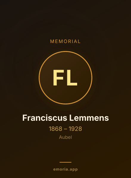 Memorial portrait of Franciscus Lemmens