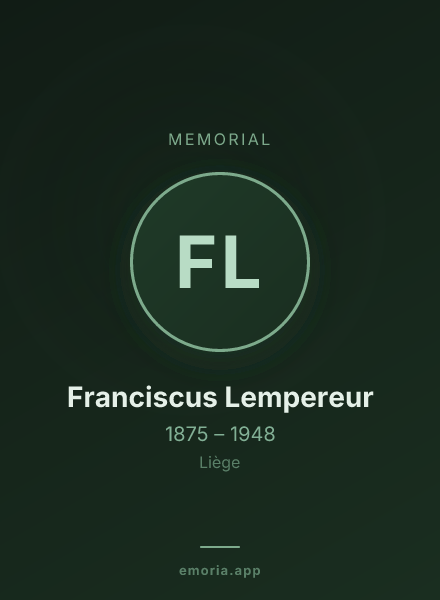 Memorial portrait of Franciscus Lempereur
