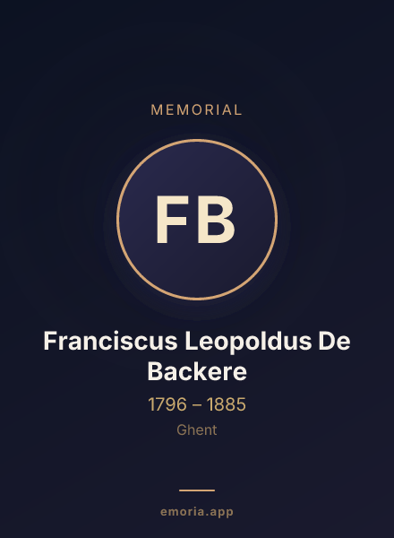 Memorial portrait of Franciscus Leopoldus De Backere