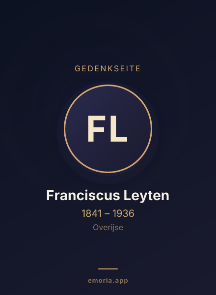 Gedenkportrait von Franciscus Leyten