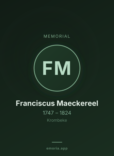 Memorial portrait of Franciscus Maeckereel