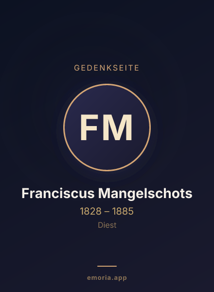 Gedenkportrait von Franciscus Mangelschots